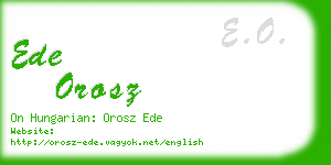 ede orosz business card